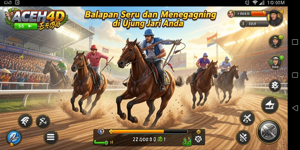 Screenshot dari gameplay balap yang seru dan mendebarkan di ACEH4D.