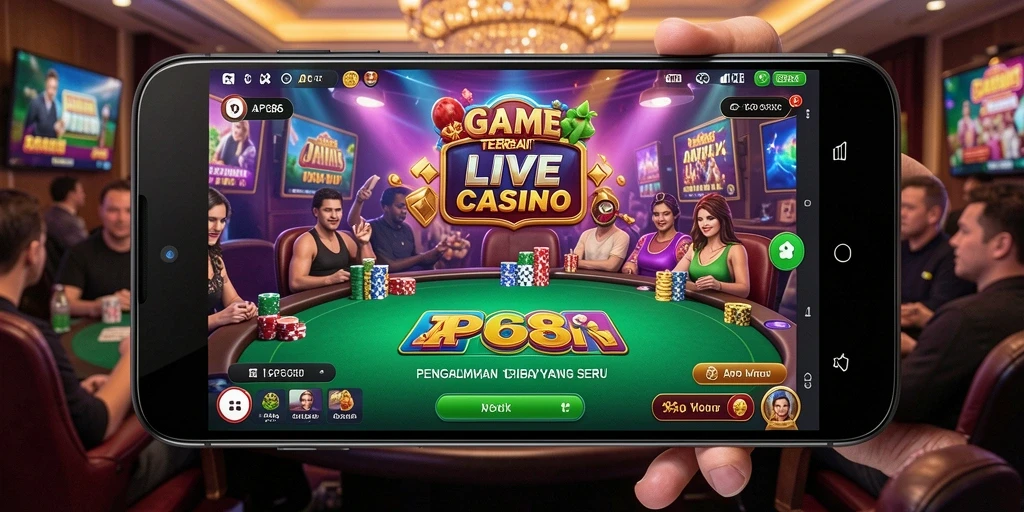 Tampilan gameplay Live Casino yang mendebarkan di AP686.