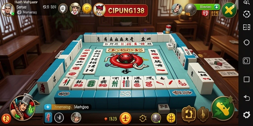 Screenshot gameplay Mahjong dari CIPUNG138 yang menampilkan suasana permainan.