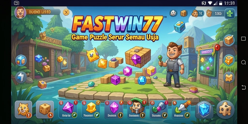 Screenshot menunjukkan gameplay puzzle yang menarik dan menantang.