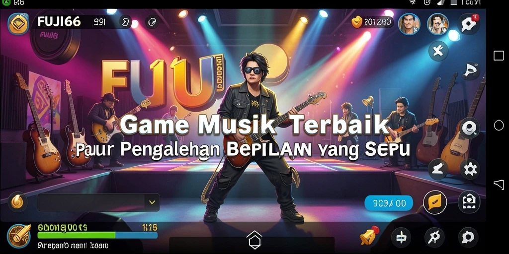 Tampilan permainan <strong>FUJI66</strong> dengan berbagai opsi lagu menarik.