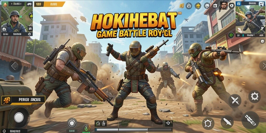 Gameplay seru di HOKIHEBAT dengan pertempuran intens di medan perang.
