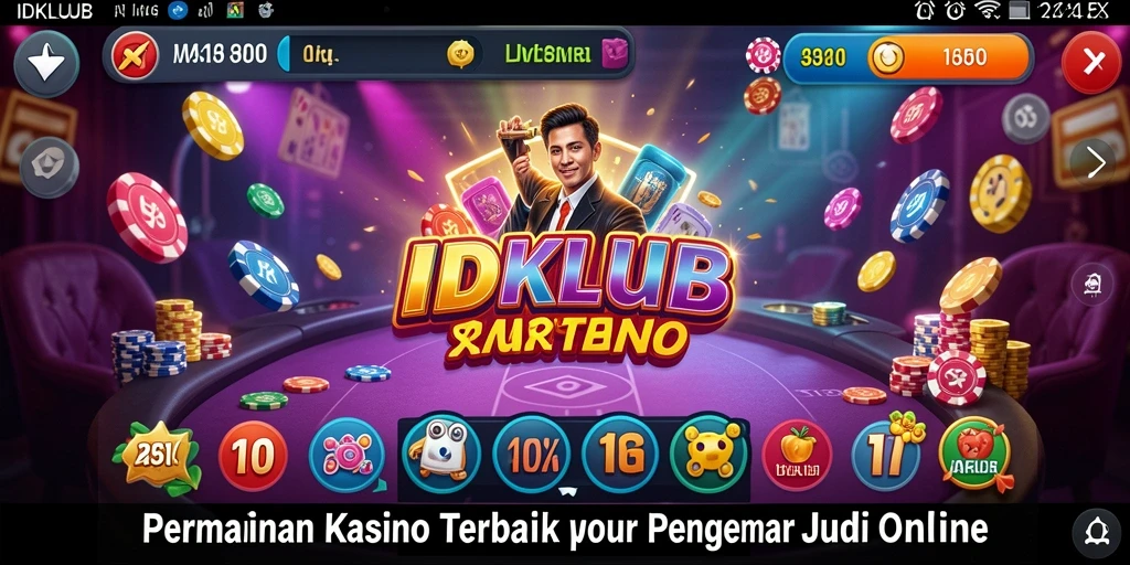 Tampilan gameplay menarik dari aplikasi IDKLUB yang mengasyikkan.
