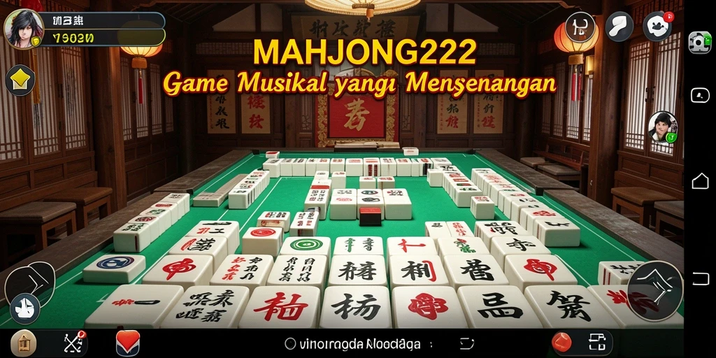 Tampilan menarik gameplay MAHJONG222 saat bermain musik.