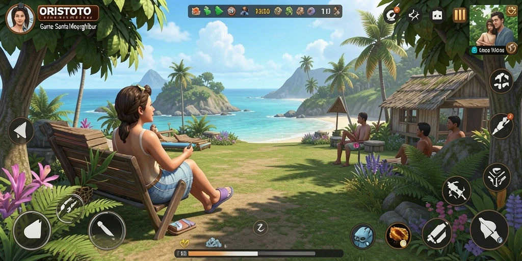 Screenshot gameplay ORISTOTO yang menampilkan kesenangan bermain santai.