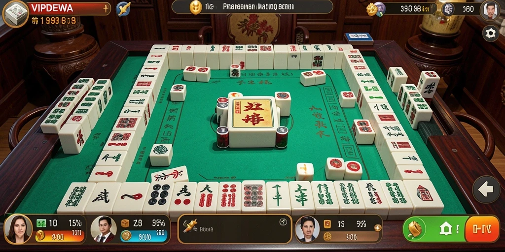 Screenshot utama menunjukkan gameplay Mahjong yang asyik dan menantang.